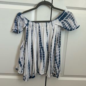 PPLA Tie Dye Off-the-Shoulder Top
